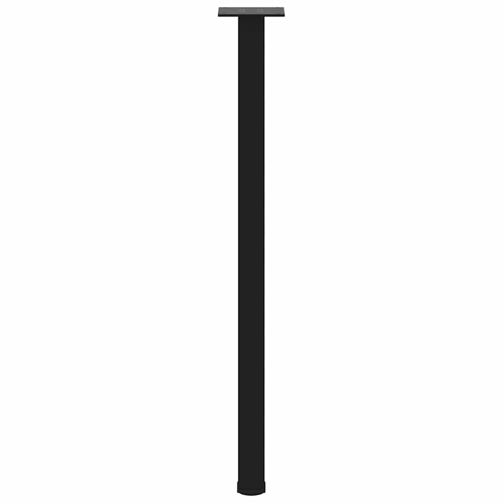 Gambe per tavolo consolle 4 pz nere 72-74 cm in acciaio