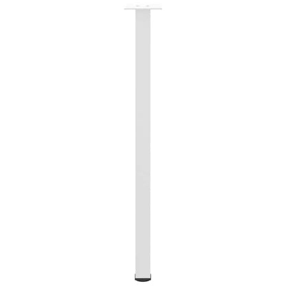 Gambe per tavolo consolle 4 pz Bianche 72-74 cm Acciaio - homemem39