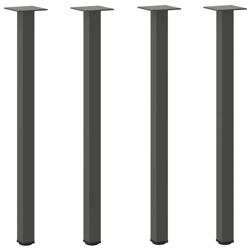 Gambe per tavolo consolle 4 pz Antracite 72-74 cm Acciaio