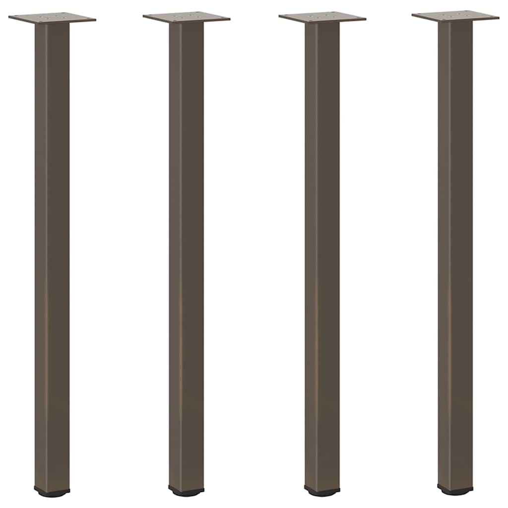 Gambe per Tavolino 4 pz Acciaio Naturale 72-74 cm in Acciaio - homemem39