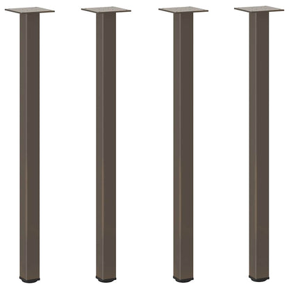 Gambe per Tavolino 4 pz Acciaio Naturale 72-74 cm in Acciaio - homemem39