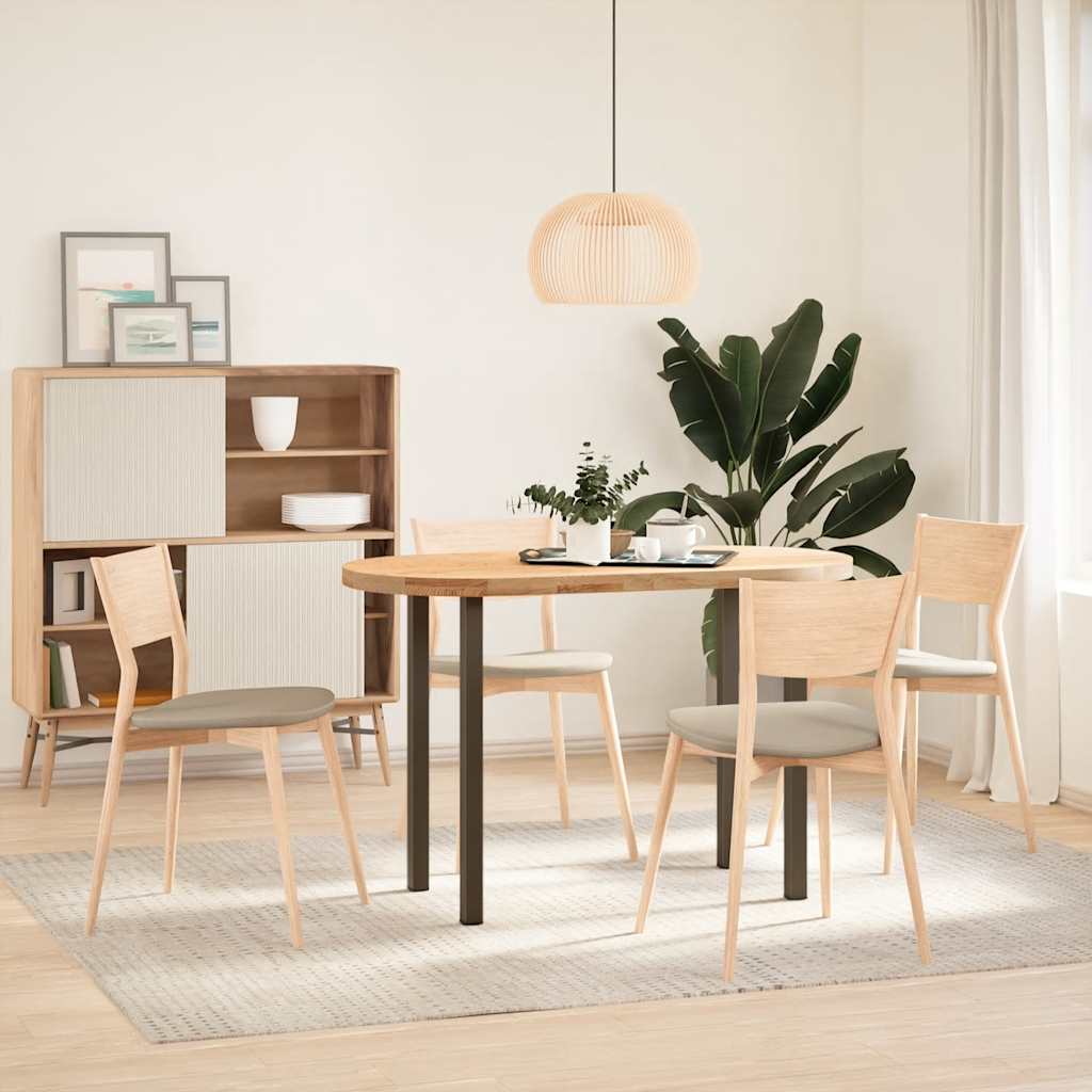 Gambe per tavolo consolle 4 pz in acciaio naturale 72-74 cm