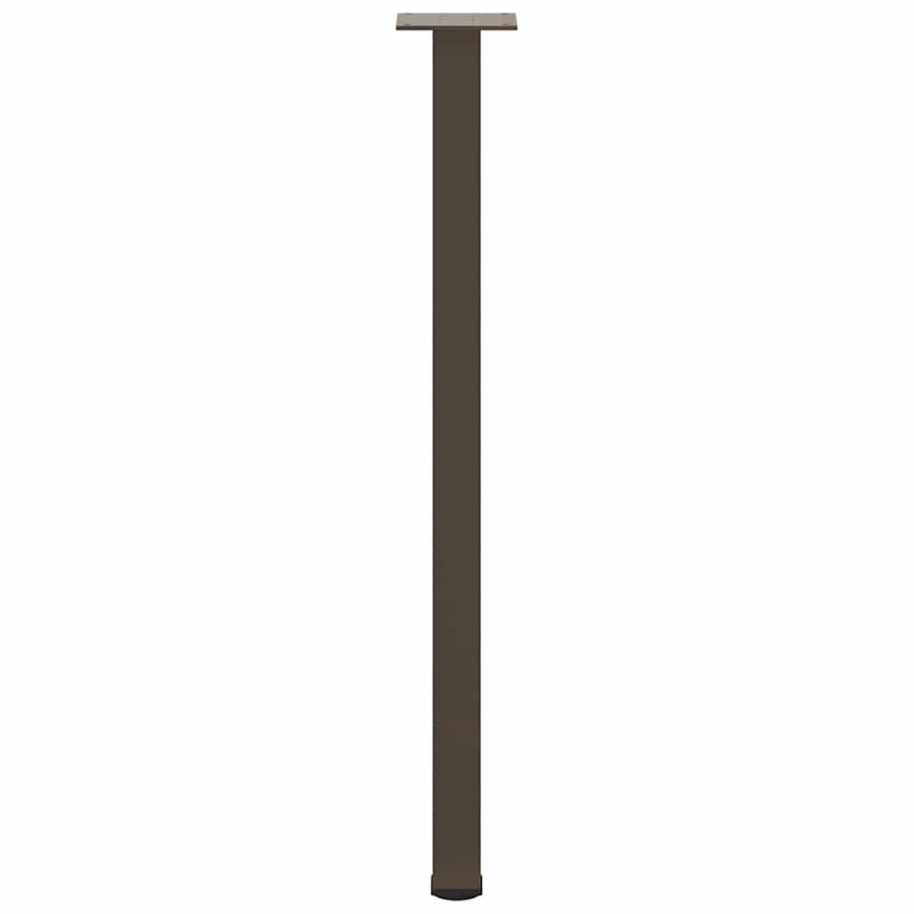 Gambe per tavolo consolle 4 pz in acciaio naturale 72-74 cm