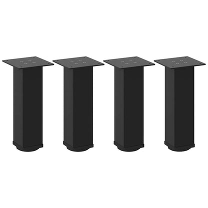 Gambe per Tavolino 4 pz Nero 30-32 cm Acciaio - homemem39