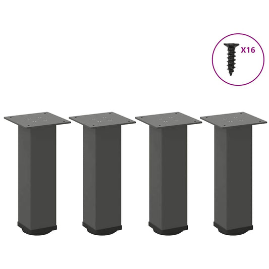 Gambe per Tavolino 4 pz Antracite 30-32 cm Acciaio - homemem39