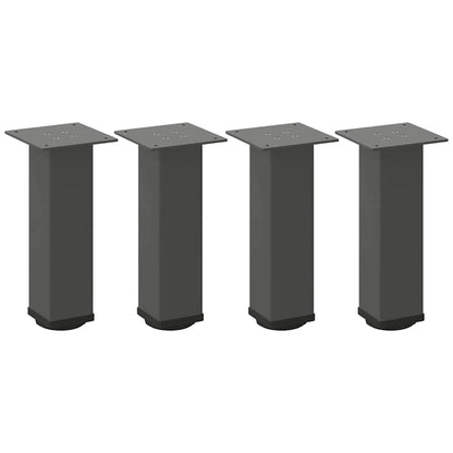 Gambe per Tavolino 4 pz Antracite 30-32 cm Acciaio - homemem39