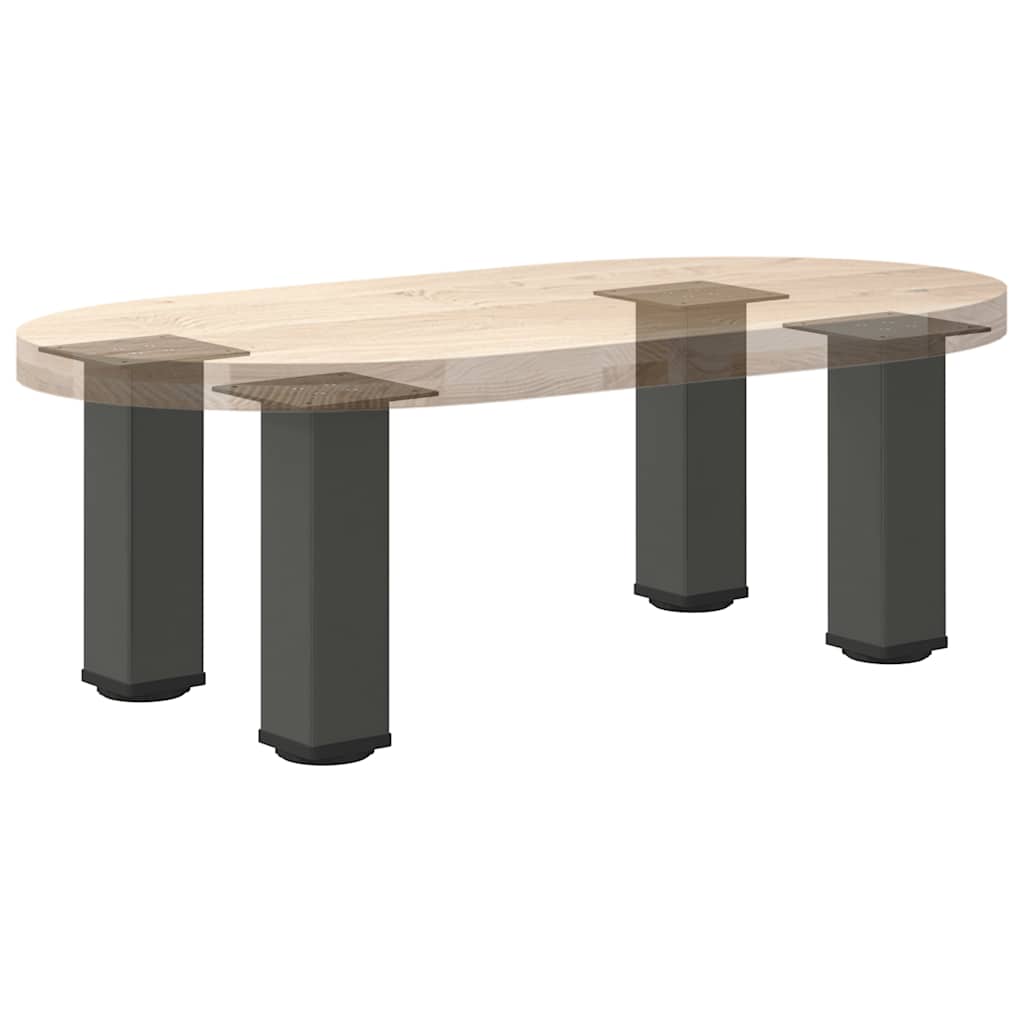 Gambe per Tavolino 4 pz Antracite 30-32 cm Acciaio - homemem39