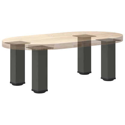 Gambe per Tavolino 4 pz Antracite 30-32 cm Acciaio - homemem39