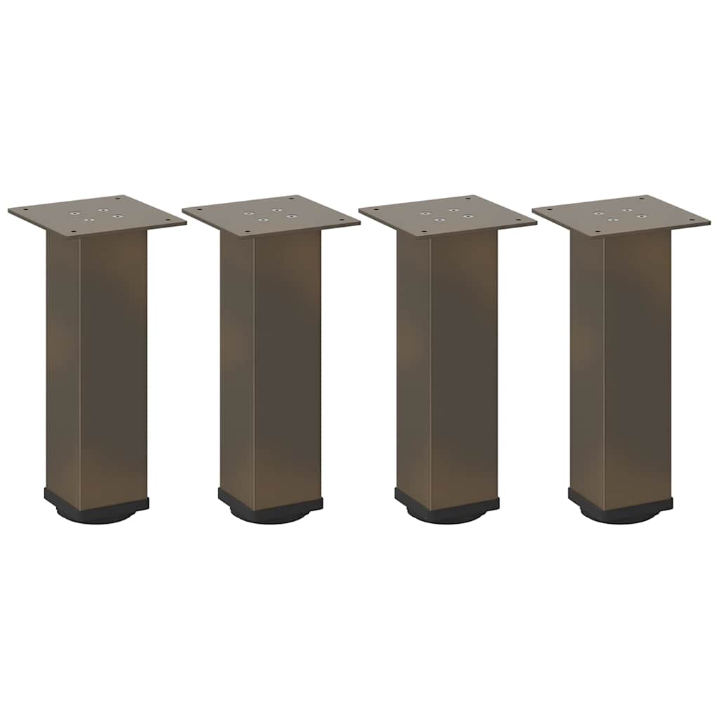 Gambe per Tavolino da Caffè 4 pz Acciaio Naturale 30-32 cm