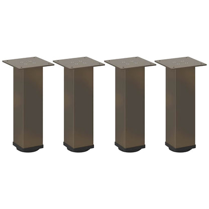 Gambe per Tavolino da Caffè 4 pz Acciaio Naturale 30-32 cm