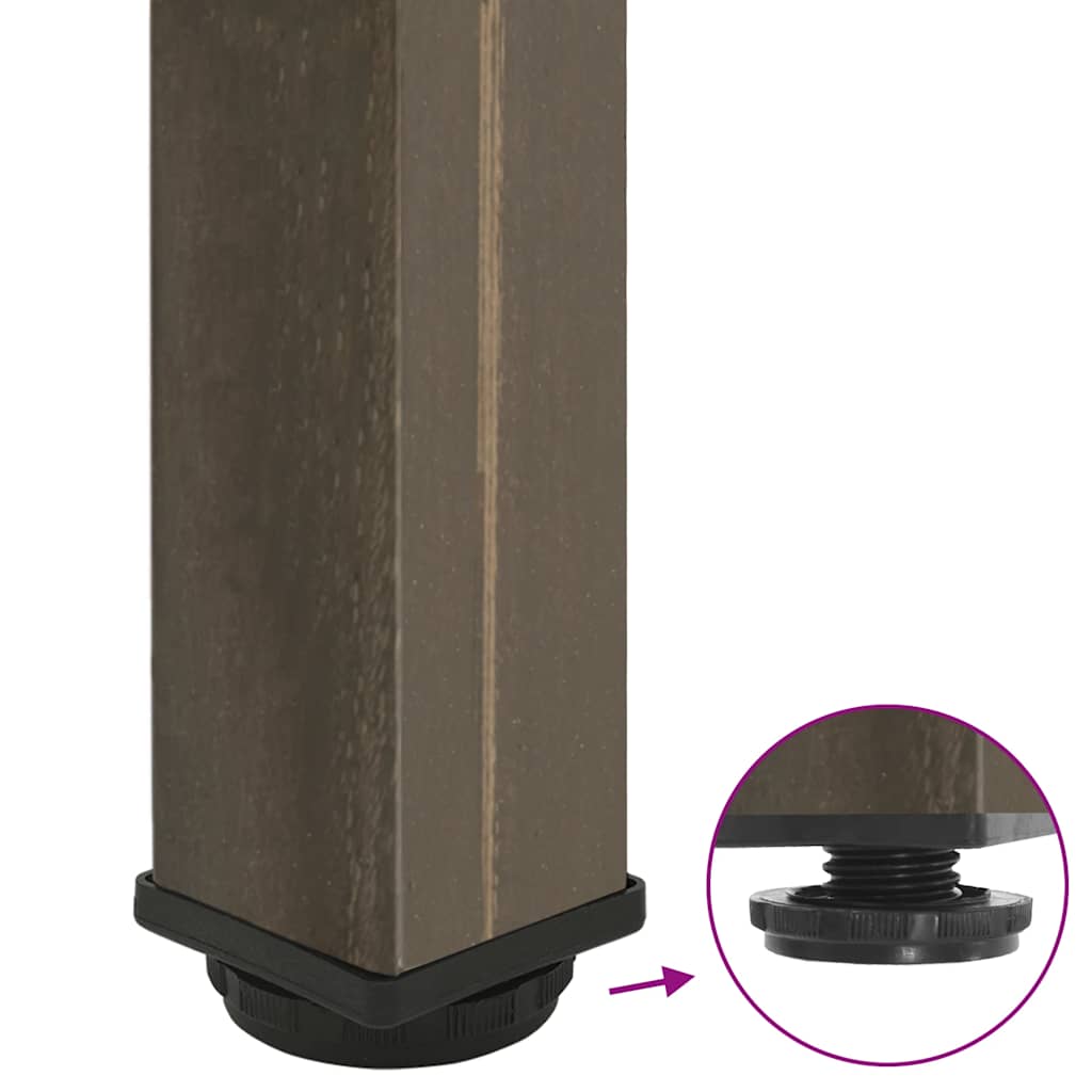 Gambe per Tavolino da Caffè 4 pz Acciaio Naturale 30-32 cm