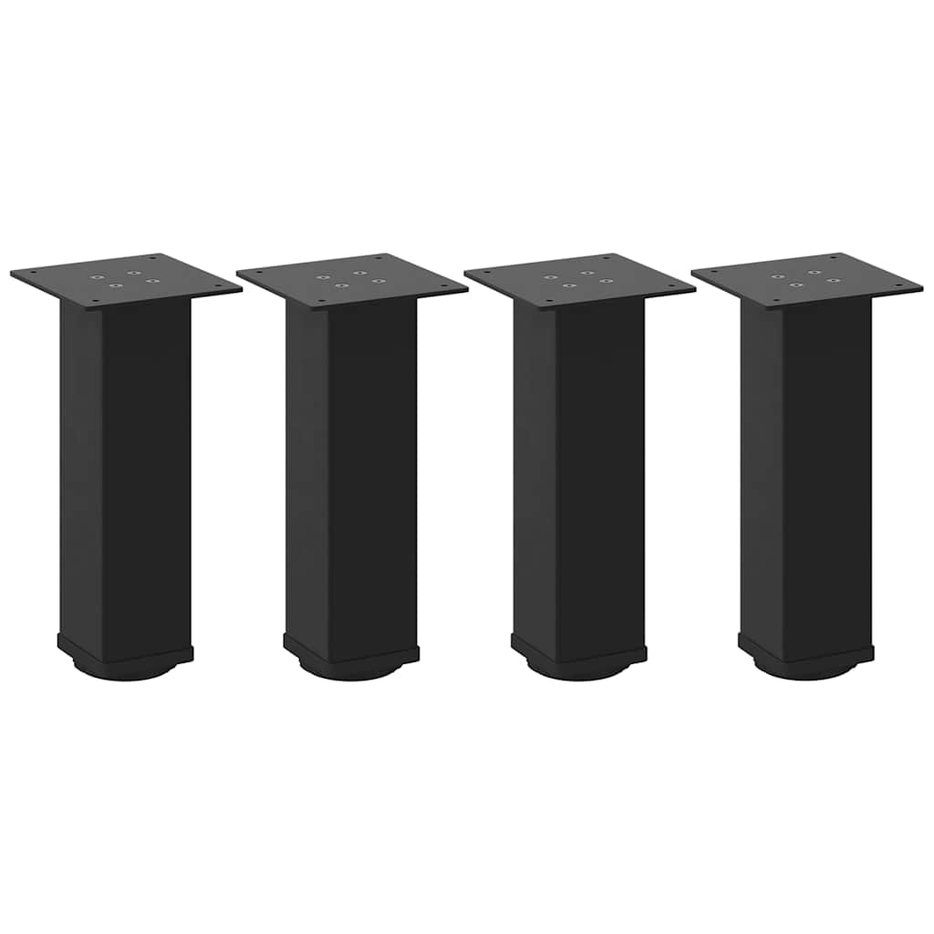 Gambe per Tavolino 4 pz Nero 42-44 cm in Acciaio - homemem39