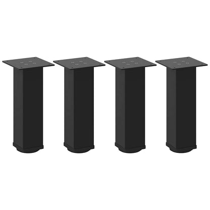 Gambe per Tavolino 4 pz Nero 42-44 cm in Acciaio - homemem39