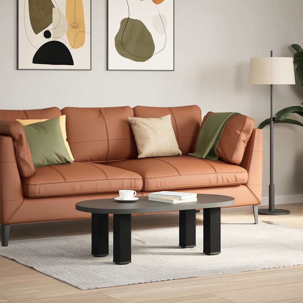 Gambe per Tavolino da Caffè 4 pz Nere 42-44 cm Acciaio