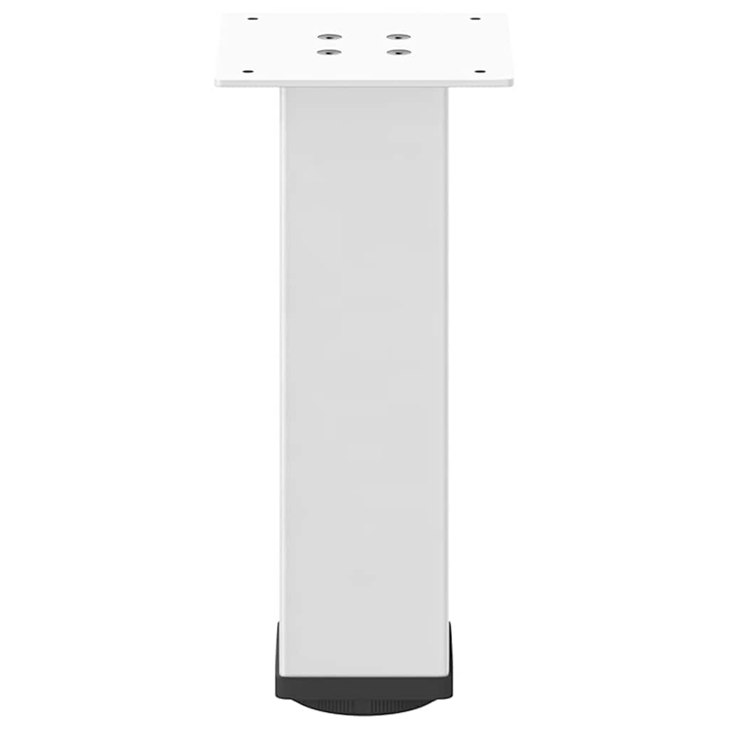 Gambe per Tavolino da Caffè 4 pz Bianche 42-44 cm Acciaio