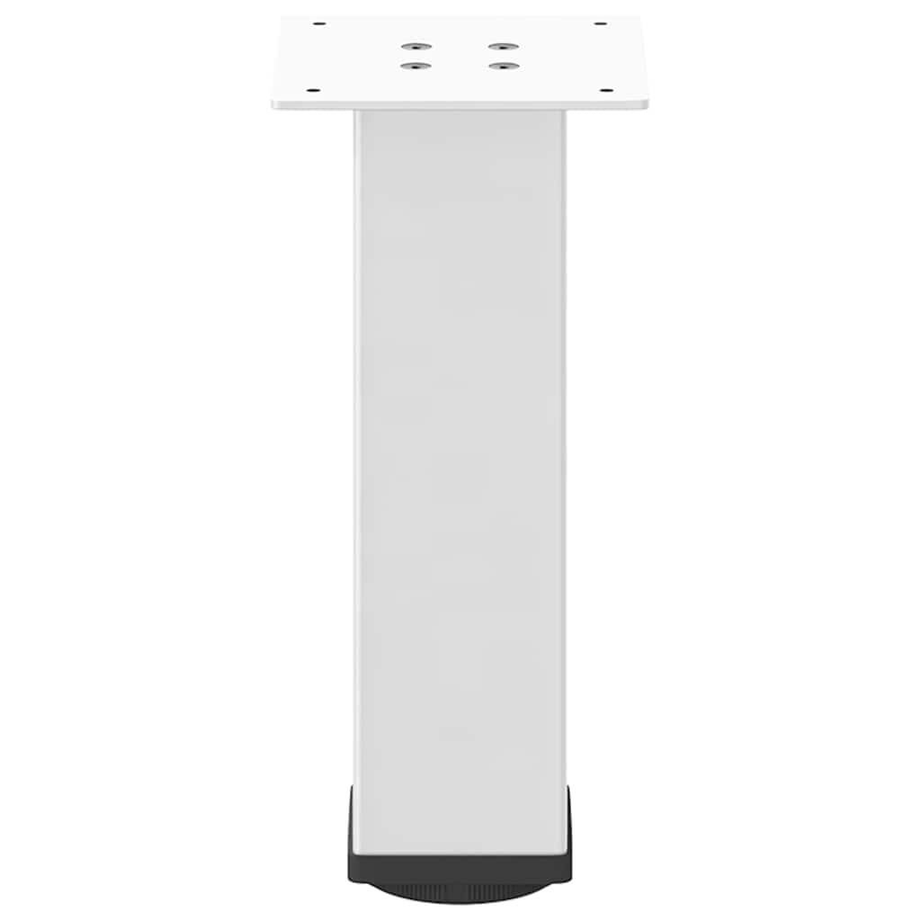 Gambe per Tavolino da Caffè 4 pz Bianche 42-44 cm Acciaio