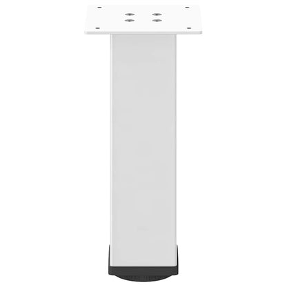 Gambe per Tavolino da Caffè 4 pz Bianche 42-44 cm Acciaio