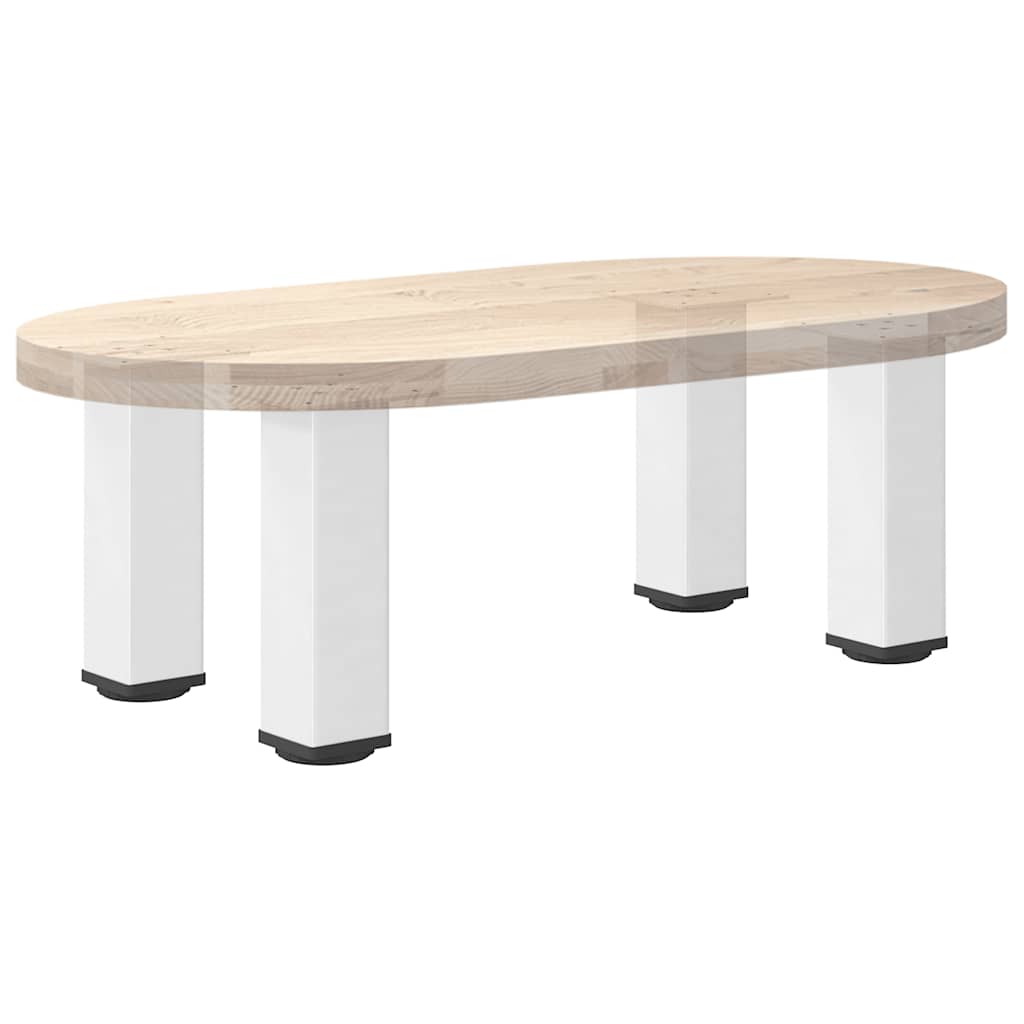Gambe per Tavolino da Caffè 4 pz Bianche 42-44 cm Acciaio