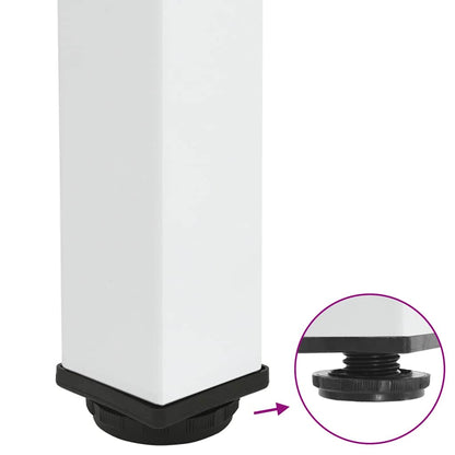 Gambe per Tavolino da Caffè 4 pz Bianche 42-44 cm Acciaio
