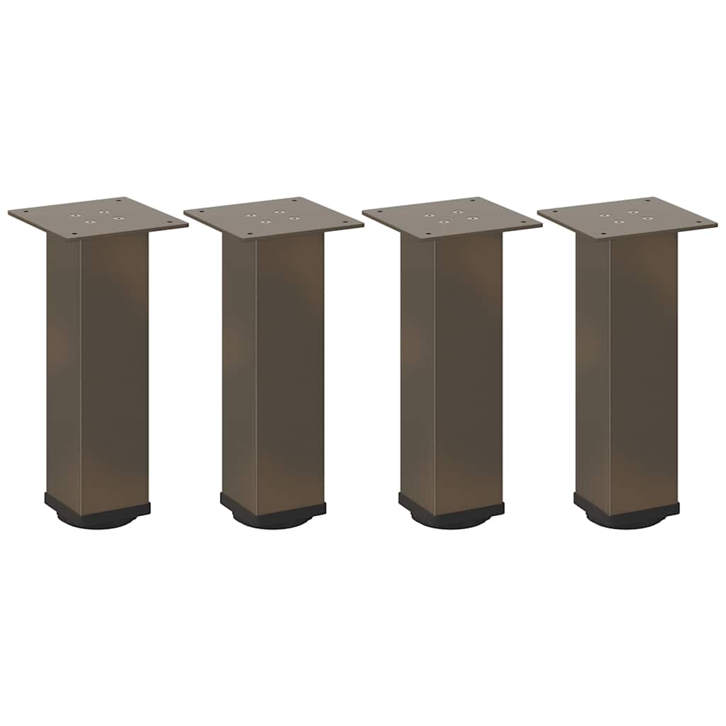 Gambe per Tavolino 4 pz Acciaio Naturale 42-44 cm in Acciaio - homemem39