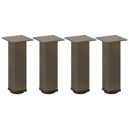 Gambe per Tavolino 4 pz Acciaio Naturale 42-44 cm in Acciaio - homemem39