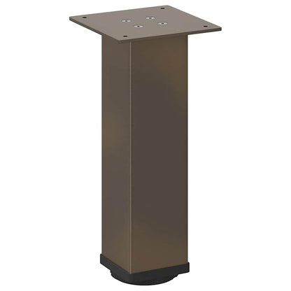 Gambe per Tavolino 4 pz Acciaio Naturale 42-44 cm in Acciaio - homemem39