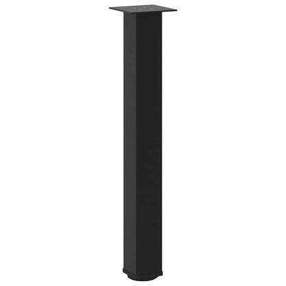 Gambe per Tavolino 4 pz Nero 72-74 cm in Acciaio