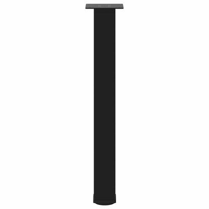 Gambe per tavolo consolle 4 pz nere 72-74 cm in acciaio