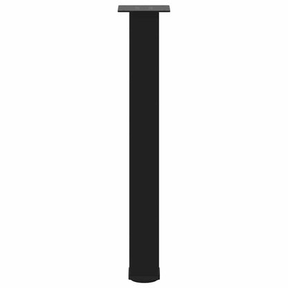 Gambe per tavolo consolle 4 pz nere 72-74 cm in acciaio