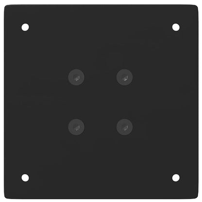 Gambe per Tavolino 4 pz Nero 72-74 cm in Acciaio