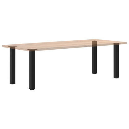 Gambe per tavolo consolle 4 pz nere 72-74 cm in acciaio