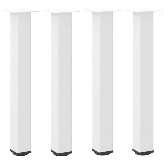 Gambe per tavolo consolle 4 pz Bianche 72-74 cm Acciaio - homemem39