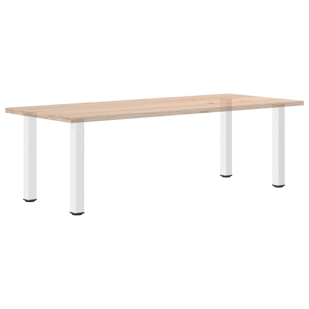 Gambe per tavolo consolle 4 pz Bianche 72-74 cm Acciaio - homemem39