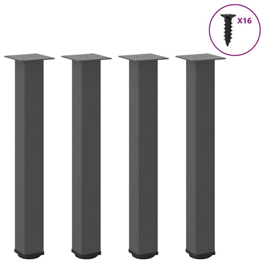 Gambe per Tavolino 4 pz Antracite 72-74 cm in Acciaio - homemem39