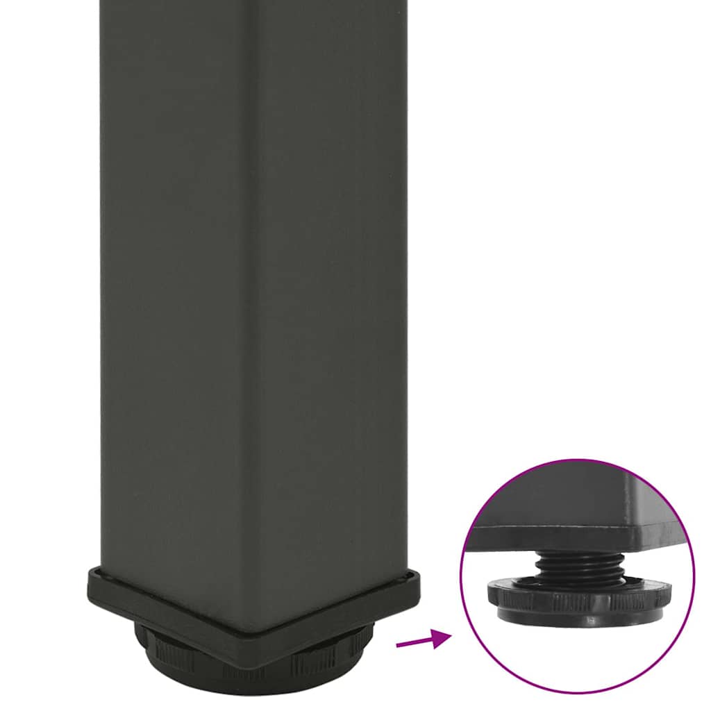 Gambe per tavolo consolle 4 pz Antracite 72-74 cm Acciaio