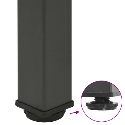 Gambe per tavolo consolle 4 pz Antracite 72-74 cm Acciaio