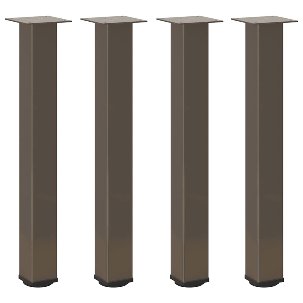 Gambe per tavolo consolle 4 pz in acciaio naturale 72-74 cm
