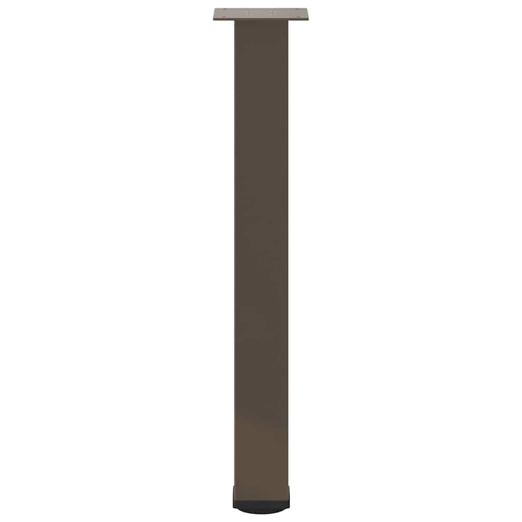 Gambe per tavolo consolle 4 pz in acciaio naturale 72-74 cm