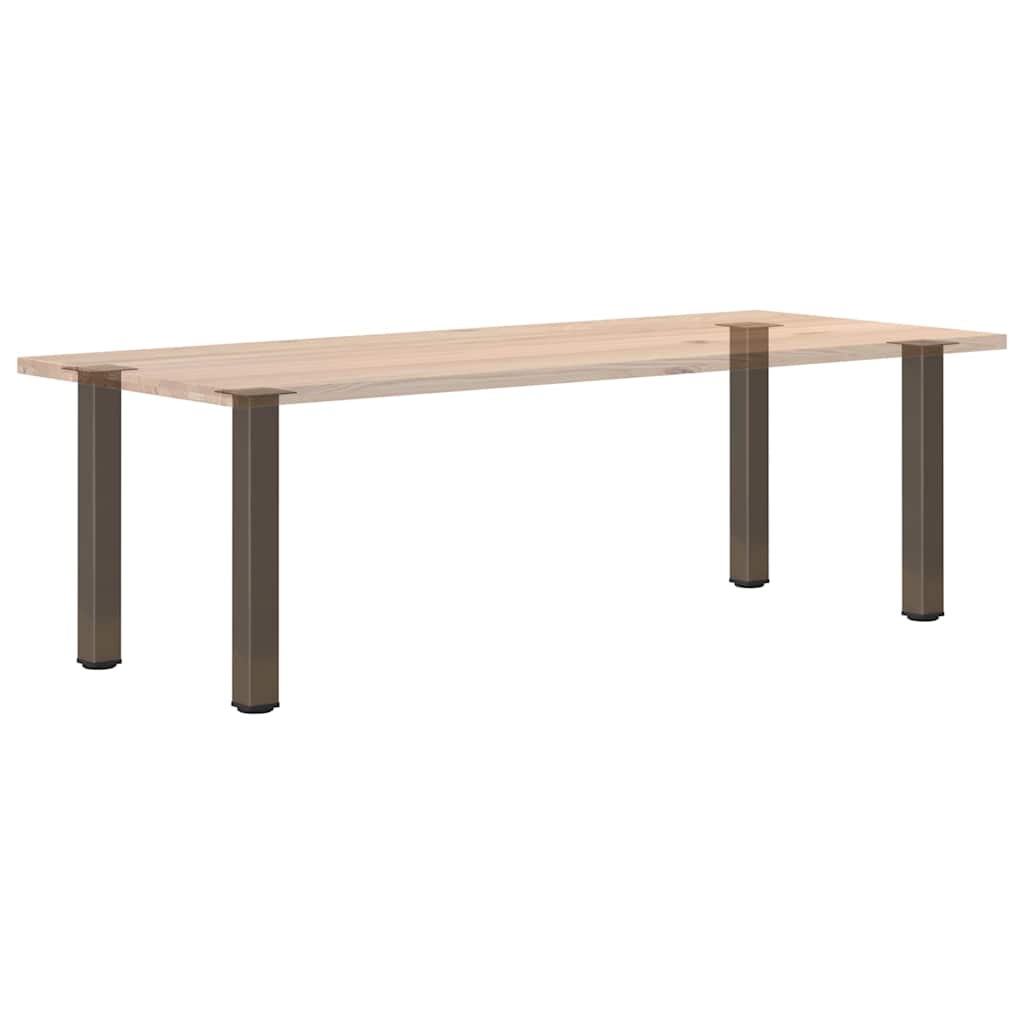 Gambe per Tavolino 4 pz Acciaio Naturale 72-74 cm in Acciaio - homemem39