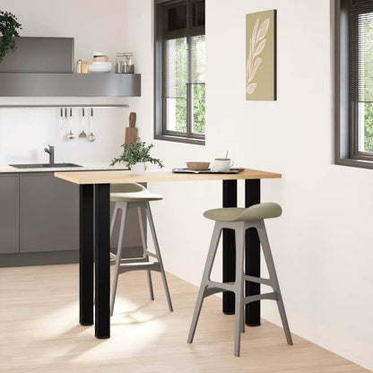 Gambe per Tavolino 4 pz Nero 90-92 cm in Acciaio
