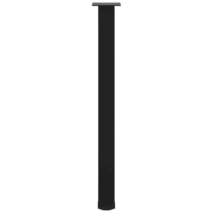 Gambe per tavolo da bar 4 pz nere 90-92 cm in acciaio