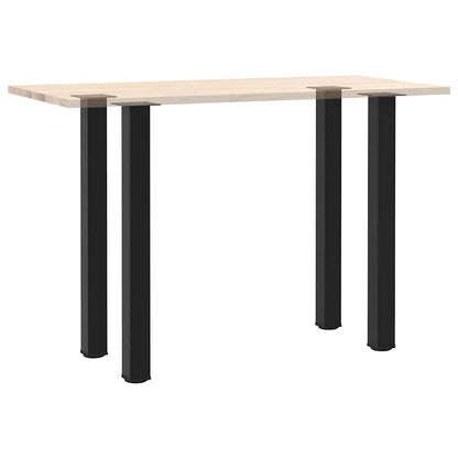 Gambe per tavolo da bar 4 pz nere 90-92 cm in acciaio