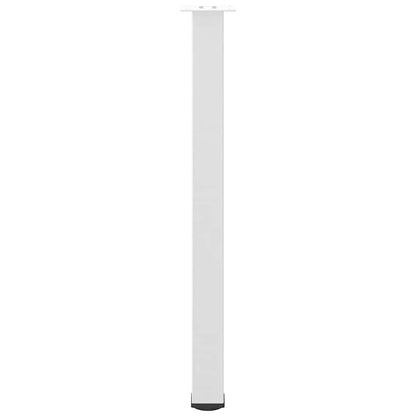 Gambe per tavolo da bar 4 pz bianche 90-92 cm in acciaio