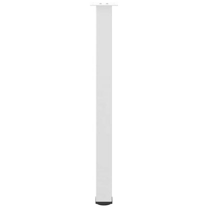 Gambe per tavolo da bar 4 pz bianche 90-92 cm in acciaio
