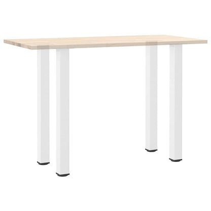 Gambe per tavolo da bar 4 pz bianche 90-92 cm in acciaio
