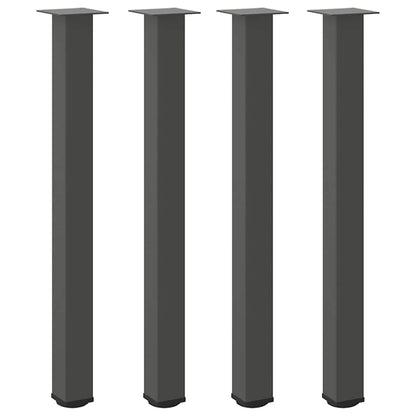 Gambe per tavolo da bar 4 pz Antracite 90-92 cm Acciaio - homemem39