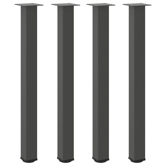 Gambe per tavolo da bar 4 pz Antracite 90-92 cm Acciaio - homemem39