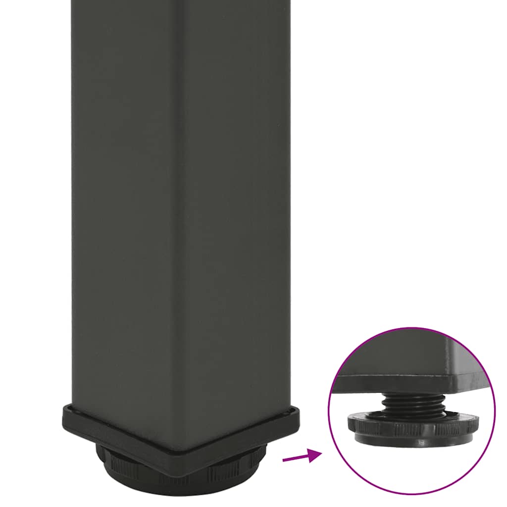 Gambe per tavolo da bar 4 pz Antracite 90-92 cm Acciaio