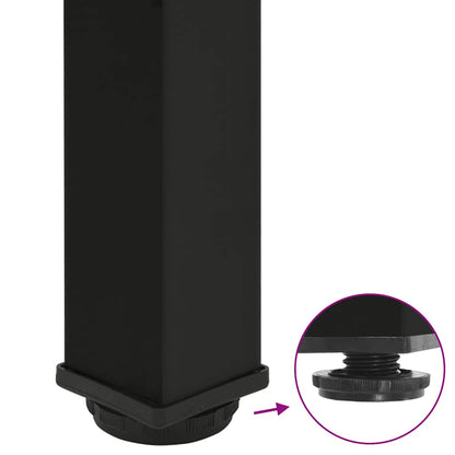 Gambe per tavolo da bar 4 pz nere 100-102 cm in acciaio
