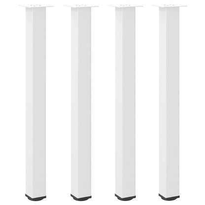 Gambe per tavolo da bar 4 pz bianche 100-102 cm in acciaio - homemem39
